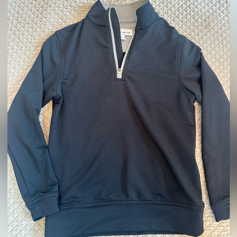 Peter Millar Black Boy’s Half-Zip Pullover